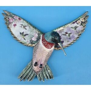 Vtg Bradford Exchange Fluttering Jewels "Fantasies in Flight" Hummingbird Hangs